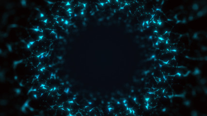 3D Illustration of an Abstract Plexus Concept Background