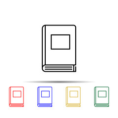 book multi color style icon. Simple thin line, outline vector of school icons for ui and ux, website or mobile application