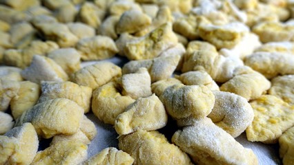 Handmade potato gnocchi freshly made
