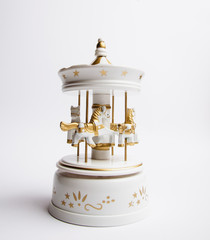 carousel toy white background isolated