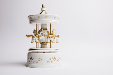 white carousel toy isolated