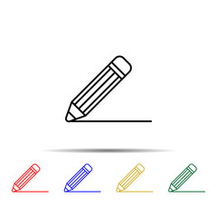 a pen multi color style icon. Simple thin line, outline vector of school icons for ui and ux, website or mobile application