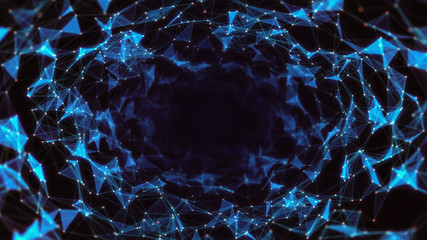 3D Illustration of an Abstract Plexus Concept Background