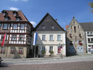 Marktplatz Kulmbach mit Heimatstube