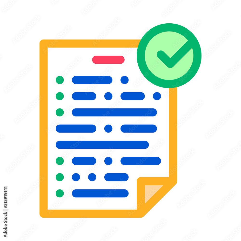 Sticker agreement icon vector. outline agreement sign. isolated contour symbol illustration