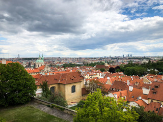 Fototapeta na wymiar panoramic view of Prague city 