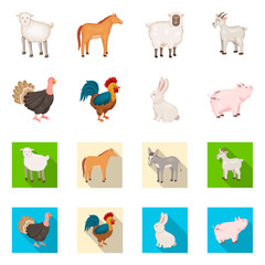 Isolated object of breeding and kitchen symbol. Collection of breeding and organic vector icon for stock.