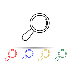 Search multi color style icon. Simple thin line, outline vector of sciense icons for ui and ux, website or mobile application