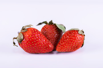just red strawberry on a white background