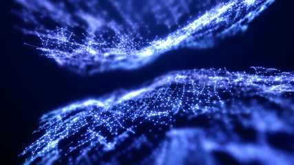 3D Illustration of an Abstract Plexus Concept Background