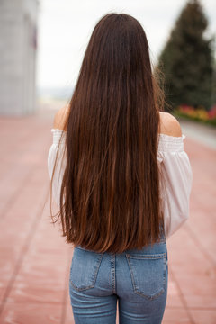 straight hair tumblr back view