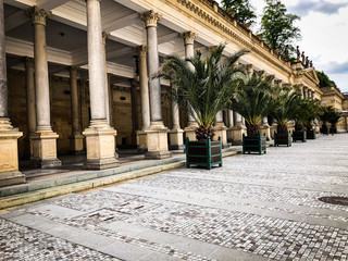 Fototapeta premium close up view of the czech city Karlovy Vary