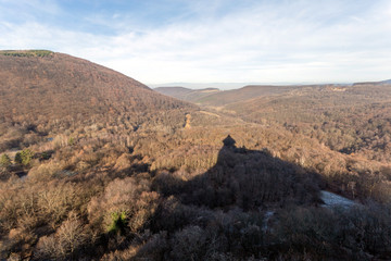 View from the Castle of Somosko on the border of Hungary and Slovakia