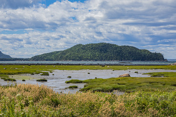 View of the picturesque Bic Park (Parc national du Bic). Parc national du Bic is located in the Bas-Saint-Laurent tourism region near Rimouski. Quebec Province, Canada.