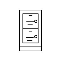 locker room, changing room, baggage line icon. elements of airport, travel illustration icons. signs, symbols can be used for web, logo, mobile app, UI, UX