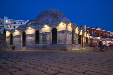 Dome of the mosque  in the city of Chania on the island of Crete, Greece ..