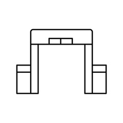 metal detector, security control, airport line icon. elements of airport, travel illustration icons. signs, symbols can be used for web, logo, mobile app, UI, UX