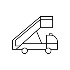 boarding, stair truck, stairs line icon. elements of airport, travel illustration icons. signs, symbols can be used for web, logo, mobile app, UI, UX