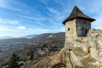 Naklejka premium Castle of Somosko on the border of Hungary and Slovakia