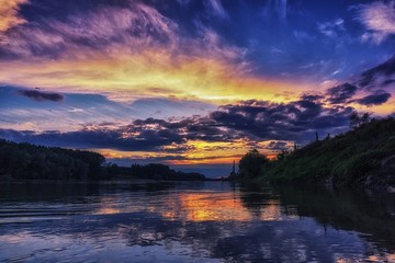 river sunset