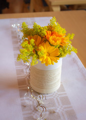 Flower centerpiece at a party