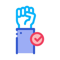 Cast Vote Icon Vector. Outline Cast Vote Sign. Isolated Contour Symbol Illustration