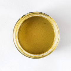 hemp butter in the bottle