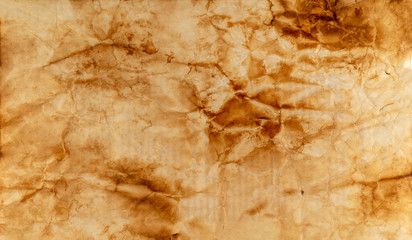 Burned old sheet of paper on transparent background. Texture of old paper.
