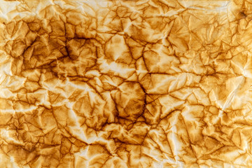 Burned old sheet of paper. Texture of old paper.