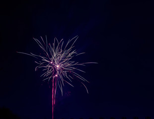Fireworks display night in London, UK