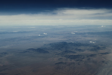 Desert panorama from the plain to California