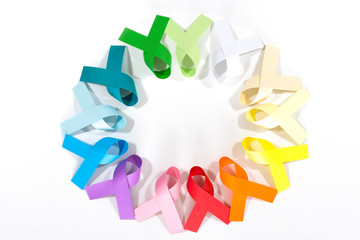 Ribbons World cancer day, February 4.