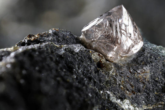 natural diamond nestled in kimberlite