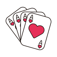 casino poker card with heart