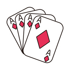 casino poker card with diamond