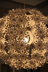 Geometric abstract shining metallic lampshade