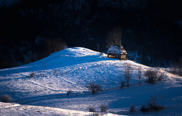 Dumesti, a mountain village from Apuseni mountains Romania. Nature around Dumesti, Transylvania, Romania 