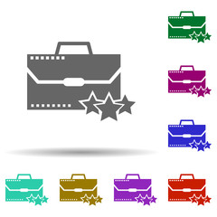 Case, career advancement in multi color style icon. Simple glyph, flat vector of business icons for ui and ux, website or mobile application