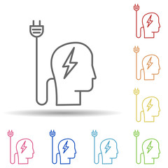 Had, socket in multi color style icon. Simple thin line, outline vector of business icons for ui and ux, website or mobile application