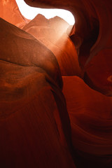 Vaisseau lumineux à l'intérieur d'Antelope Canyon - Entre Arizona & Utah