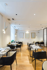 Interior of a new hotel restaurant