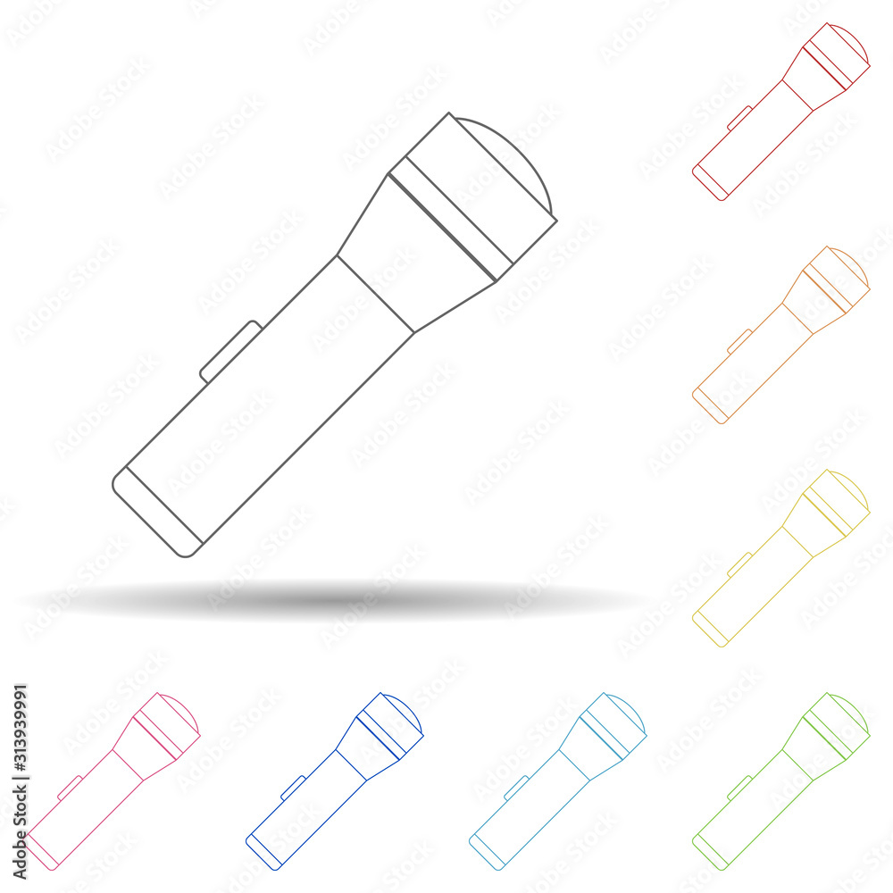 Aufkleber lamp colored in multi color style icon. simple thin line, outline vector of camping icons for ui and