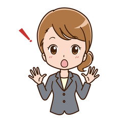 女性　ビジネス　イラスト