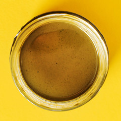 hemp butter in the bottle