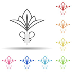 day of the dead, flowers multi color style icon. Simple thin line, outline vector of day of the dead icons for ui and ux, website or mobile application