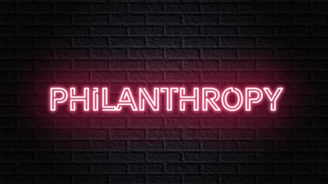 red neon video animation philantropy