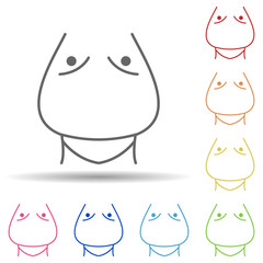 Obesity, disease, medical in multi color style icon. Simple thin line, outline vector of charity icons for ui and ux, website or mobile application