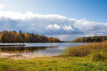 Fototapeta na wymiar Vasaknas lake in Lithuania