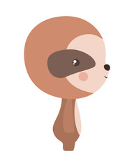 Cute sloth bear cartoon vector design