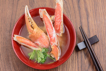 冬の味覚　カニ汁